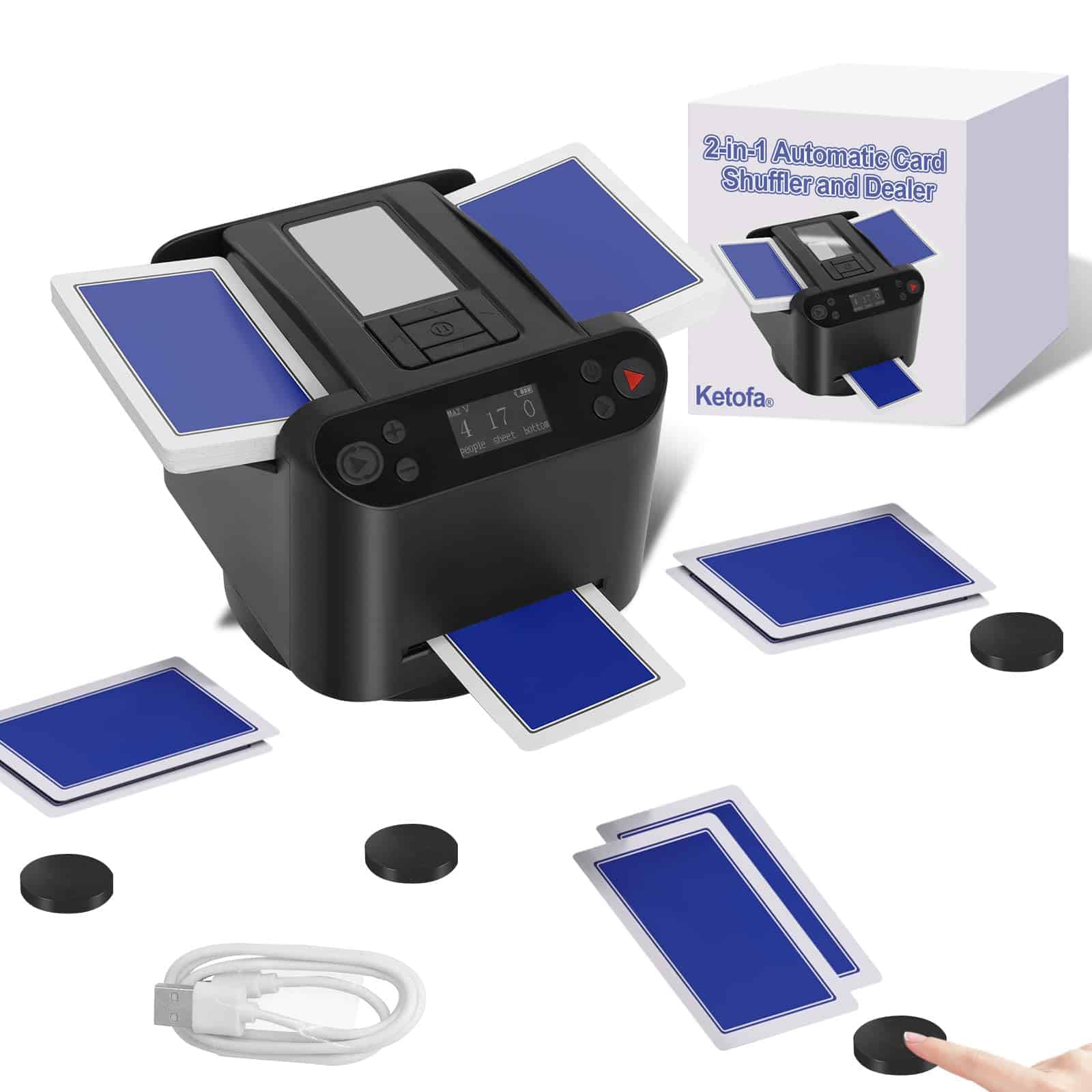 Mezclador automático de cartas y máquina repartidora para