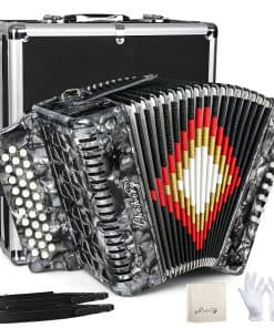 Acordeón, acordeón de 31 teclas y 12 bajos, acordeón