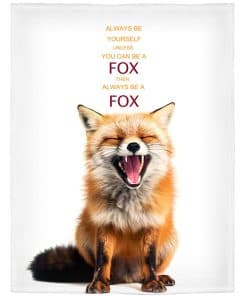 Manta de Zorro Rstick 60"x80" Manta de Felpa Suave y