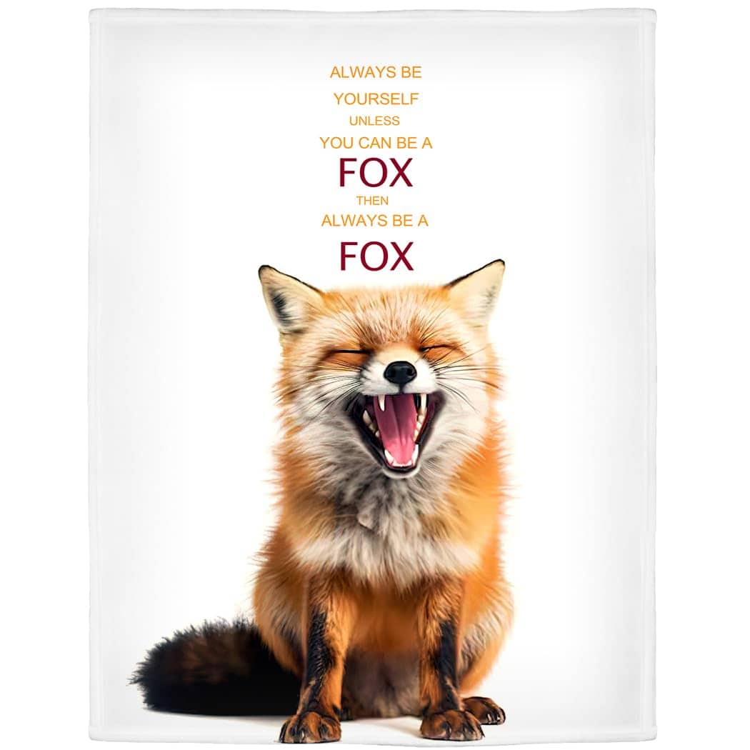 Manta de Zorro Rstick 60"x80" Manta de Felpa Suave y