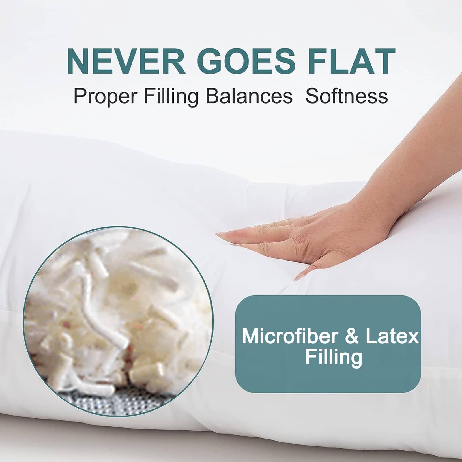 Almohada de Cuerpo de Látex Ajustable Premium Talatex, - Imagen 5