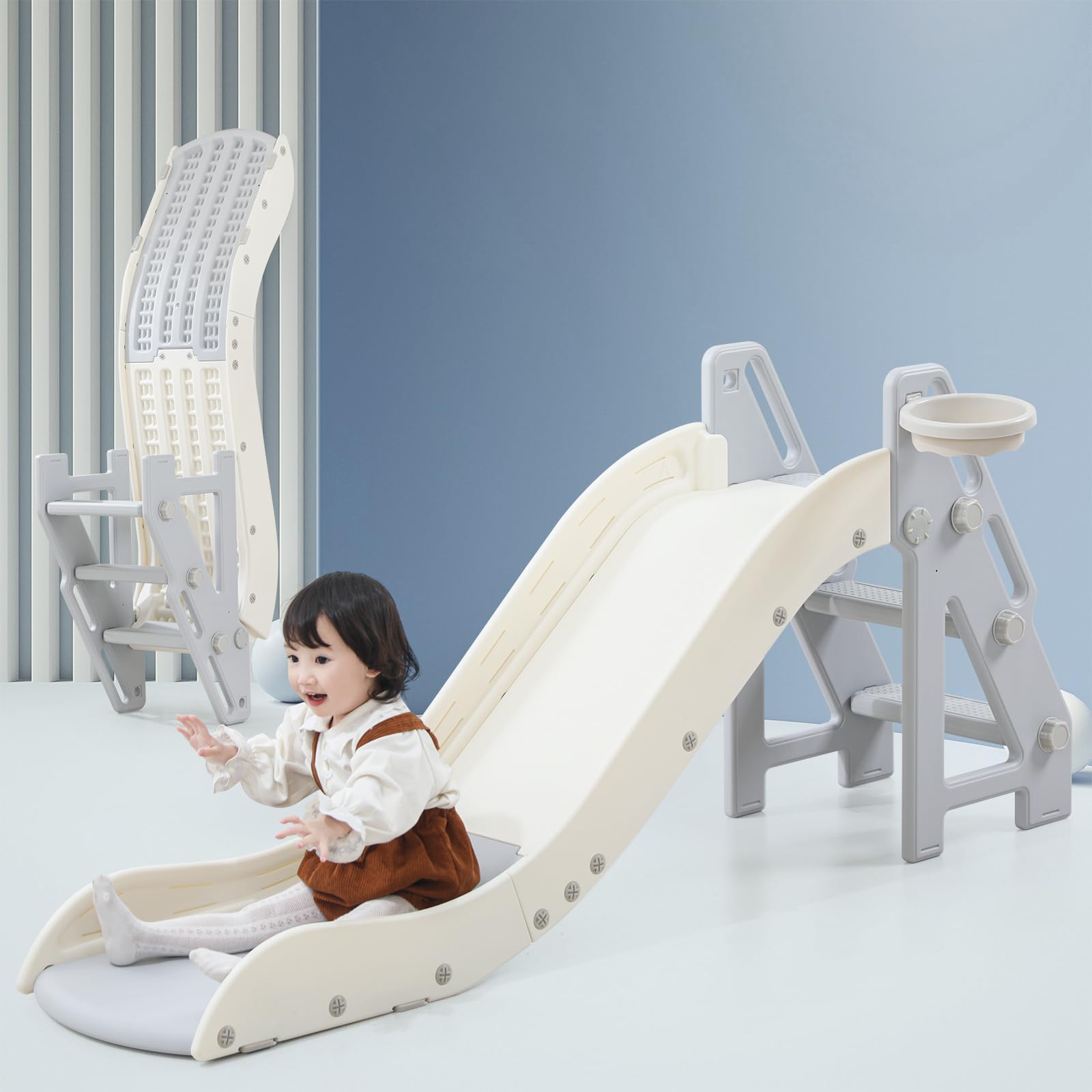 JollyJoy 3 en 1 Tobogán para Niños Pequeños (Edad 1-5),