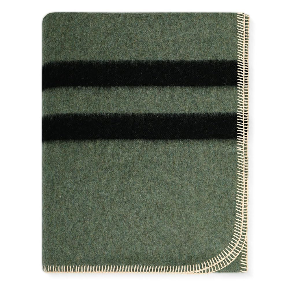 Manta de Lana de Alpaca Gruesa - Manta de -Verde Helecho - R