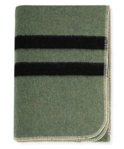 Manta de Lana de Alpaca Gruesa - Manta de Lana -Verde Helech