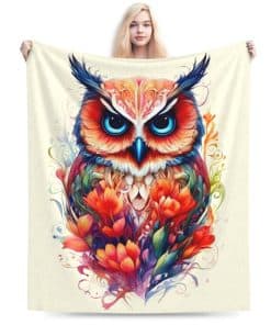 Manta de Búho de Franela para Adulto Niñas Niños Suave