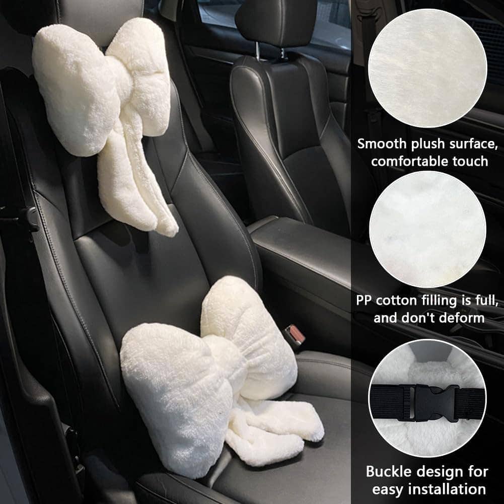 LYFJMUS Juego de 4 Almohadas para reposacabezas de coche de - Imagen 4