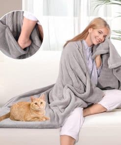 Manta Eléctrica con Bolsillo para los Pies para Sofá o