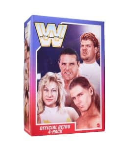 Paquete de 4 figuras de acción WWE Retro que incluye a