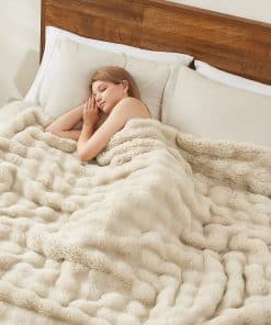 Manta de Piel Sintética de Conejo L'AGRATY: 50" x 60" Suave