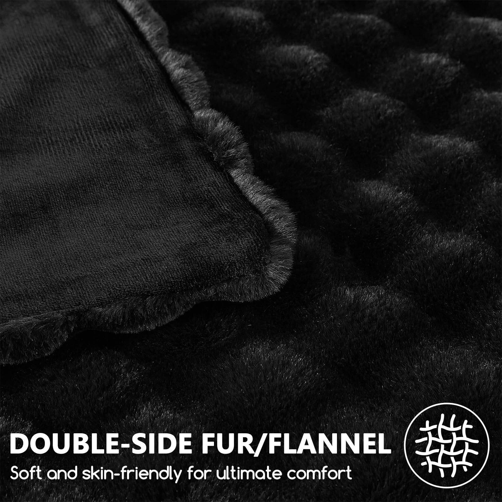 Manta de piel sintética L'AGRATY: 50" x 60" Manta de pelo - Imagen 3