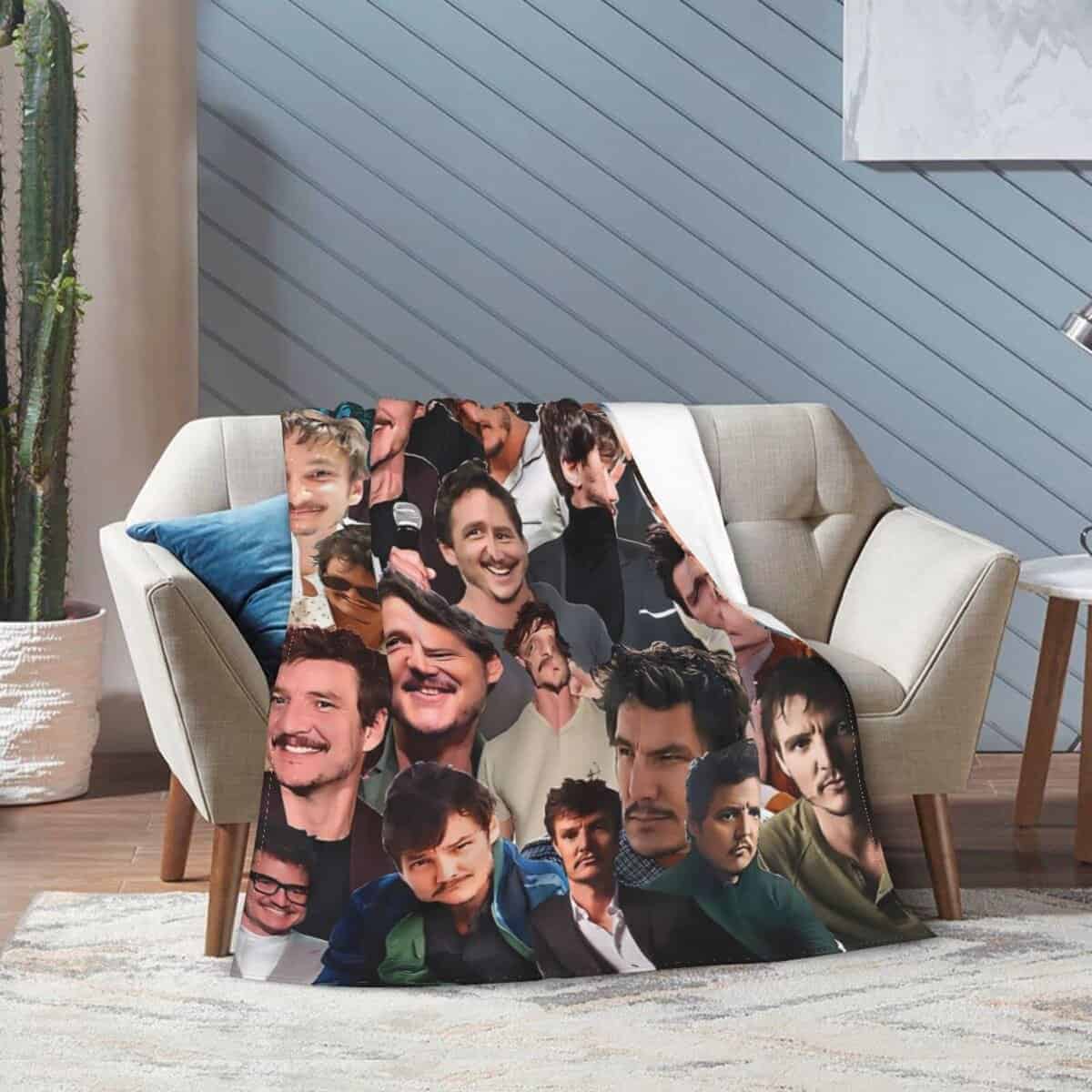Manta Pedro Pascal 60"X50", Manta de Franela Suave Cálida - Imagen 8