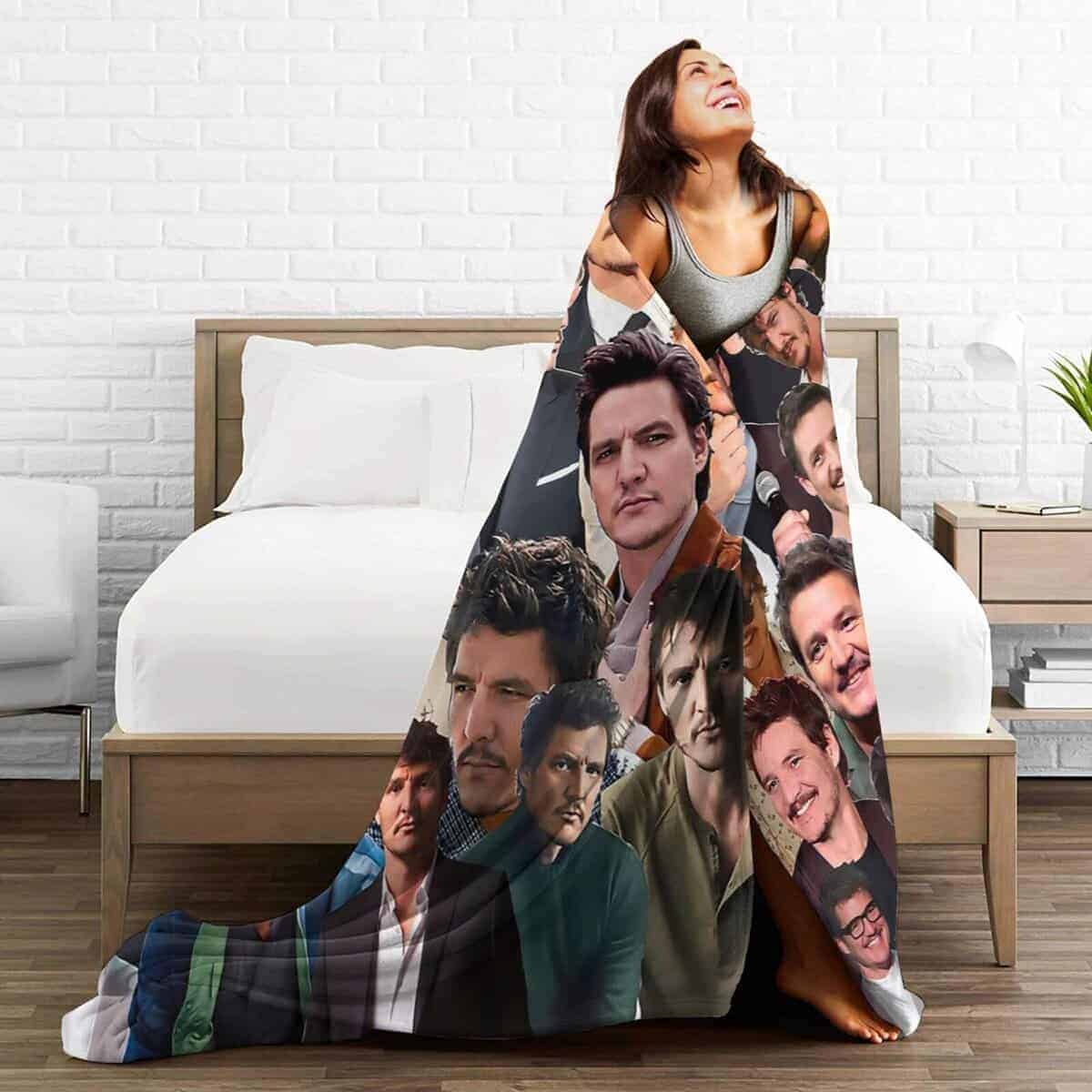 Manta Pedro Pascal 60"X50", Manta de Franela Suave Cálida - Imagen 6