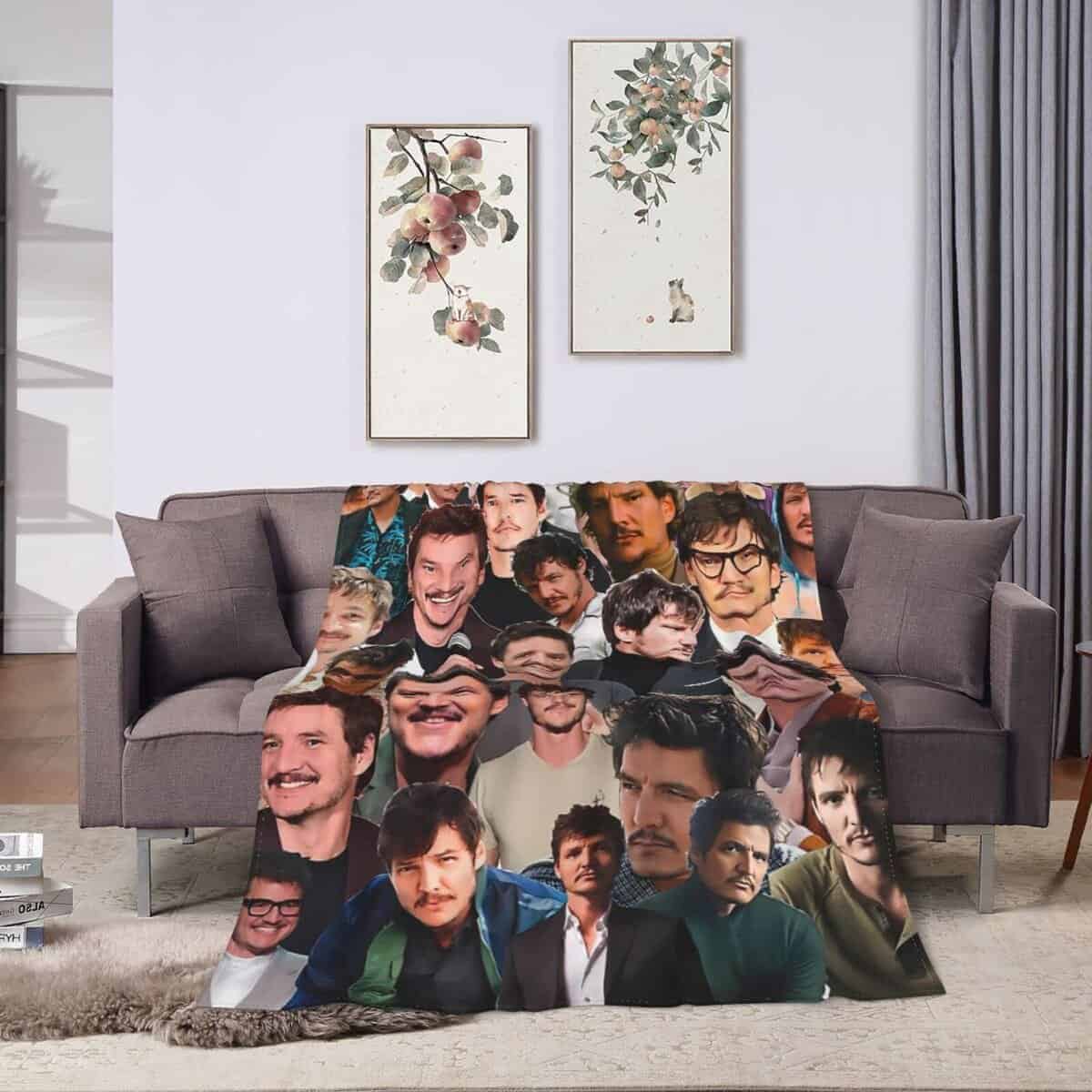 Manta Pedro Pascal 60"X50", Manta de Franela Suave Cálida - Imagen 9