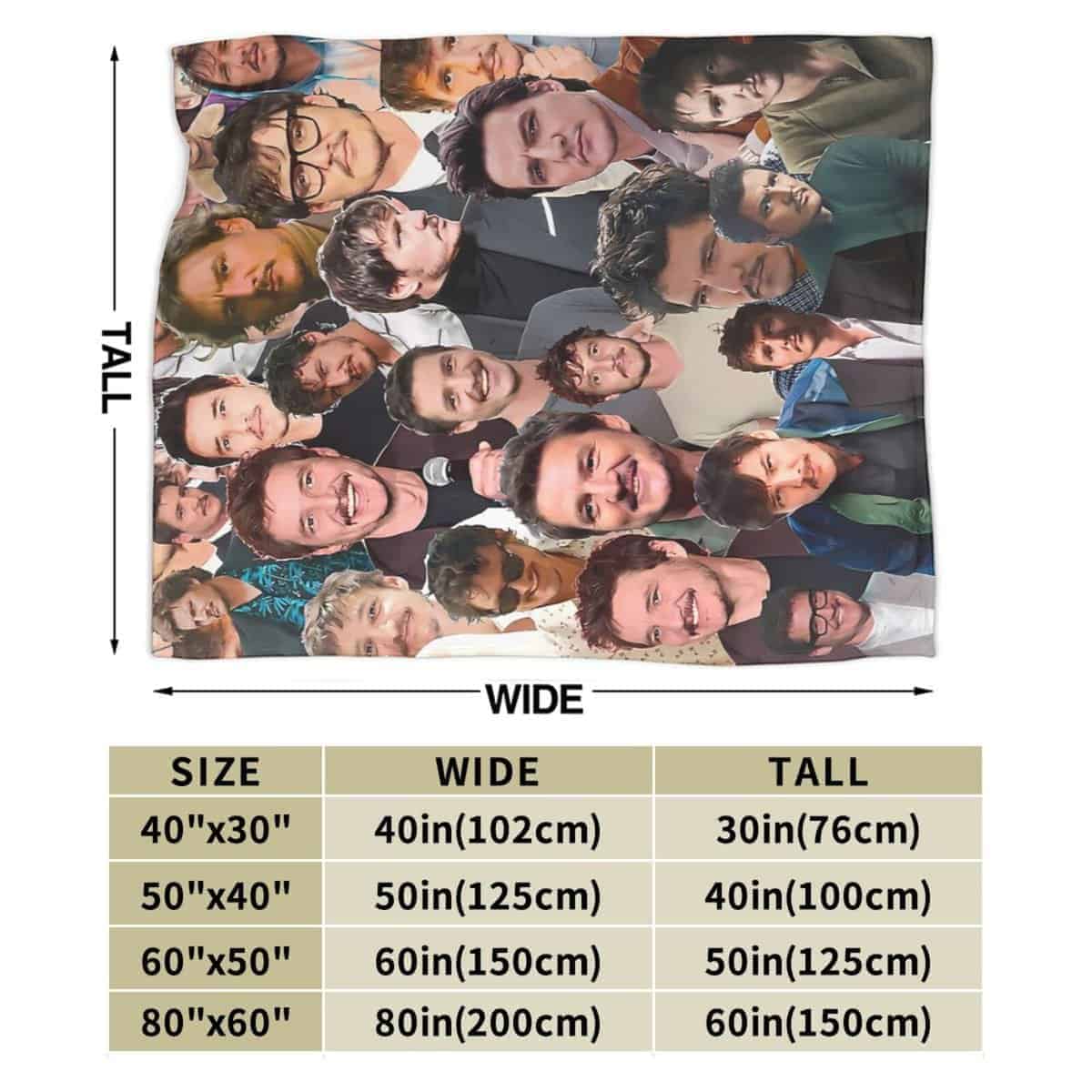 Manta Pedro Pascal 60"X50", Manta de Franela Suave Cálida - Imagen 4