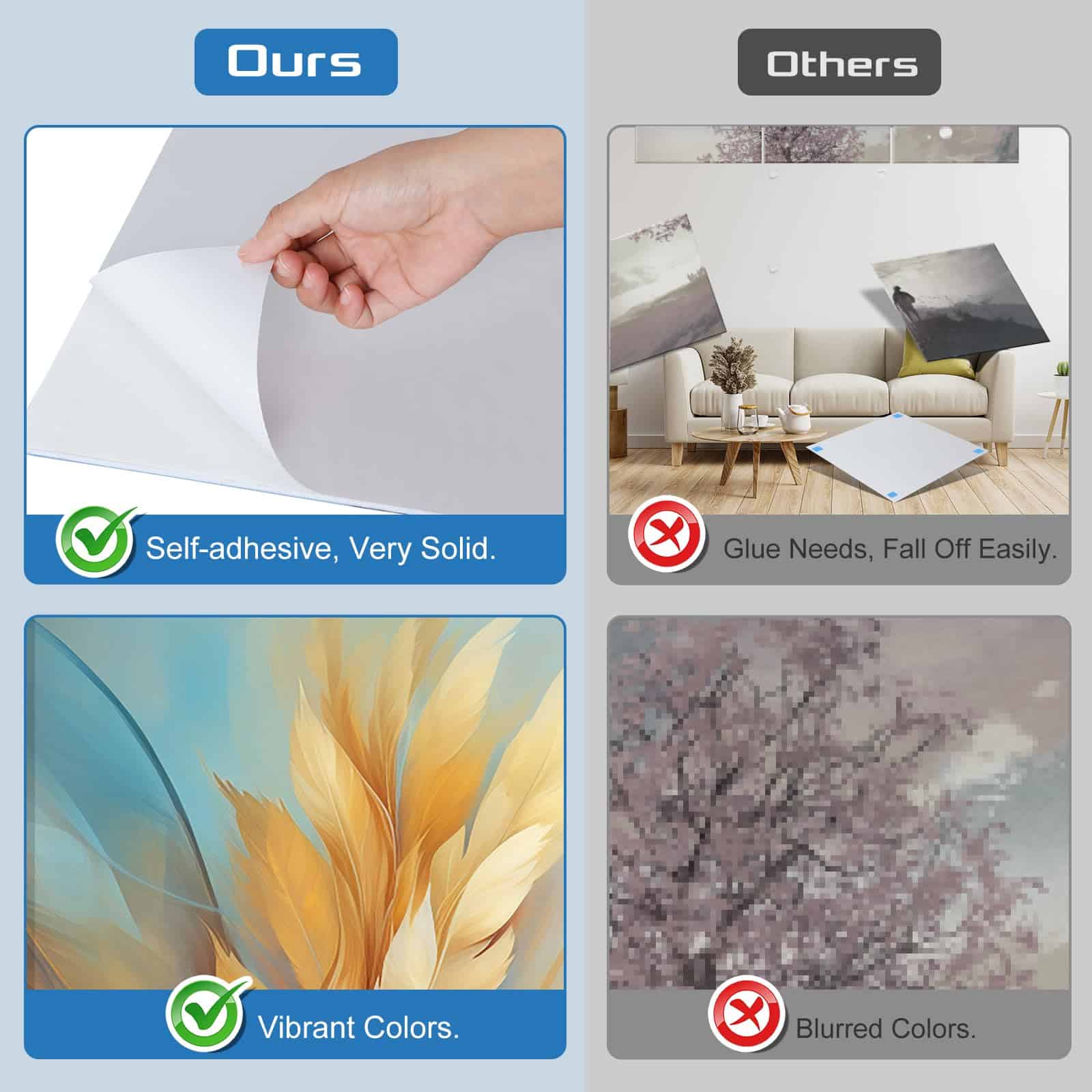 HIRESC 8 Pack Paneles Acústicos de Espuma -Trigo - Imagen 3