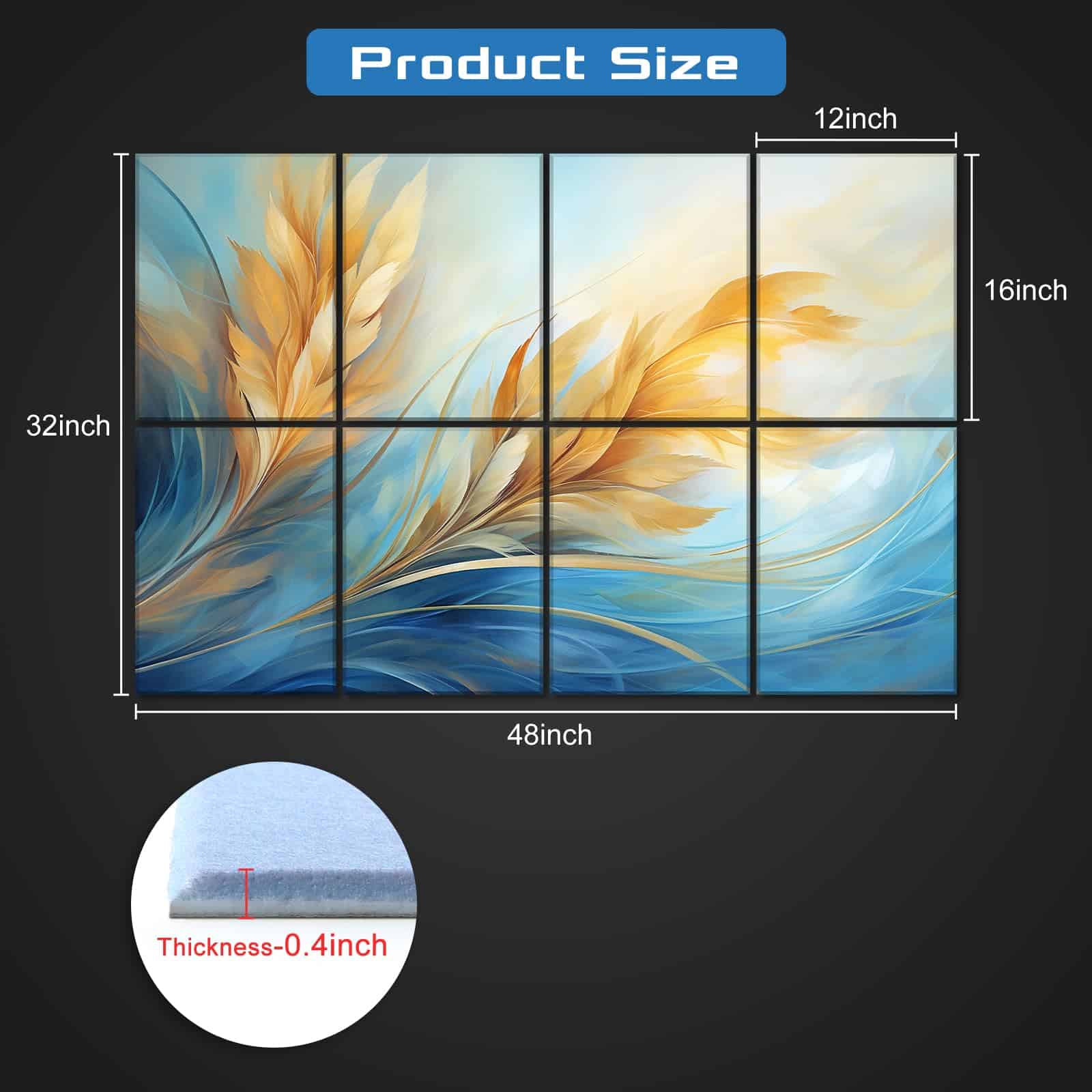 HIRESC 8 Pack Paneles Acústicos de Espuma -Trigo - Imagen 6