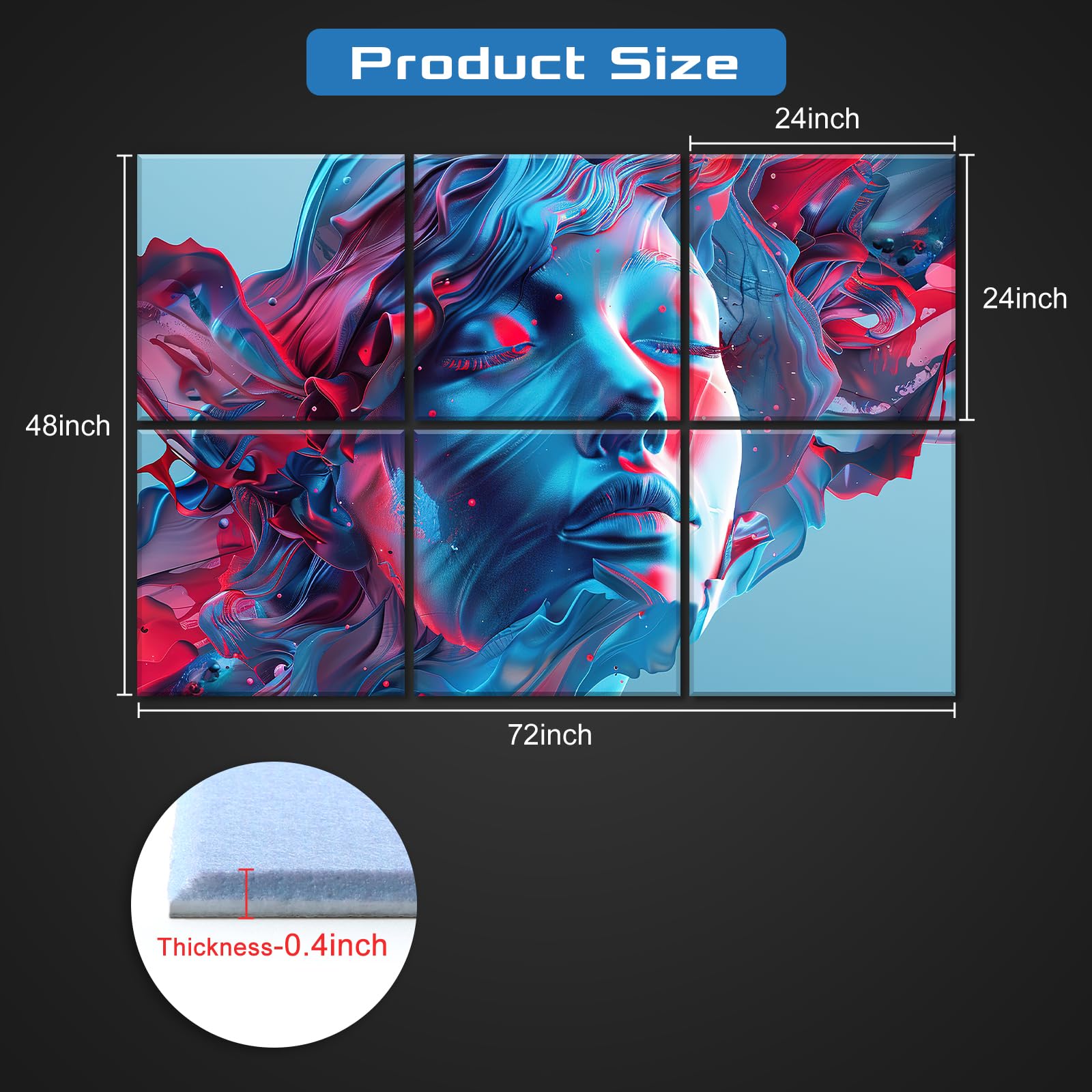 HIRESC 6 Pack Paneles Acústicos de Espuma - Incluido - Imagen 7