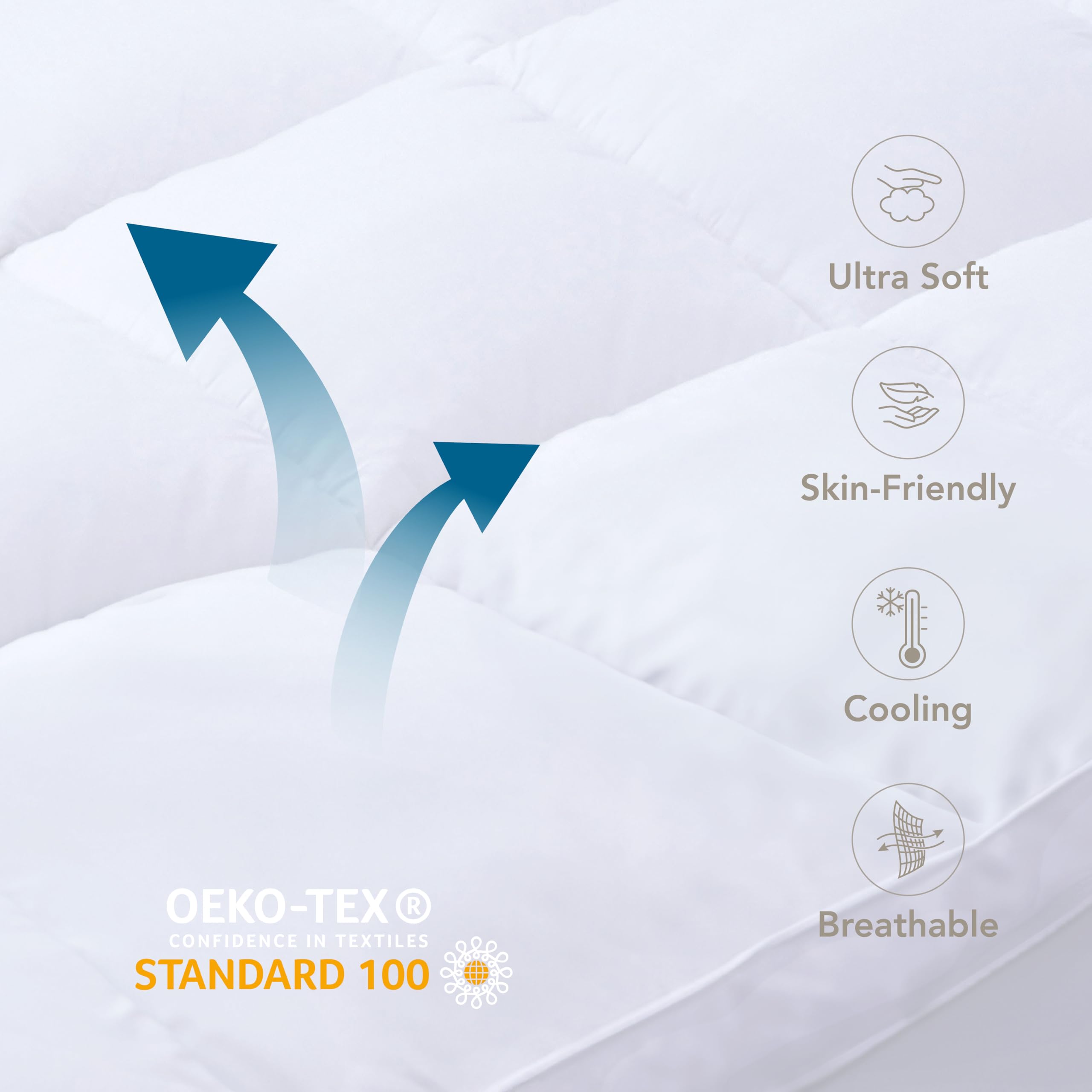 Epitex Cloud Top Colchón Queen Tamaño Topper - Extra Grueso - Imagen 6