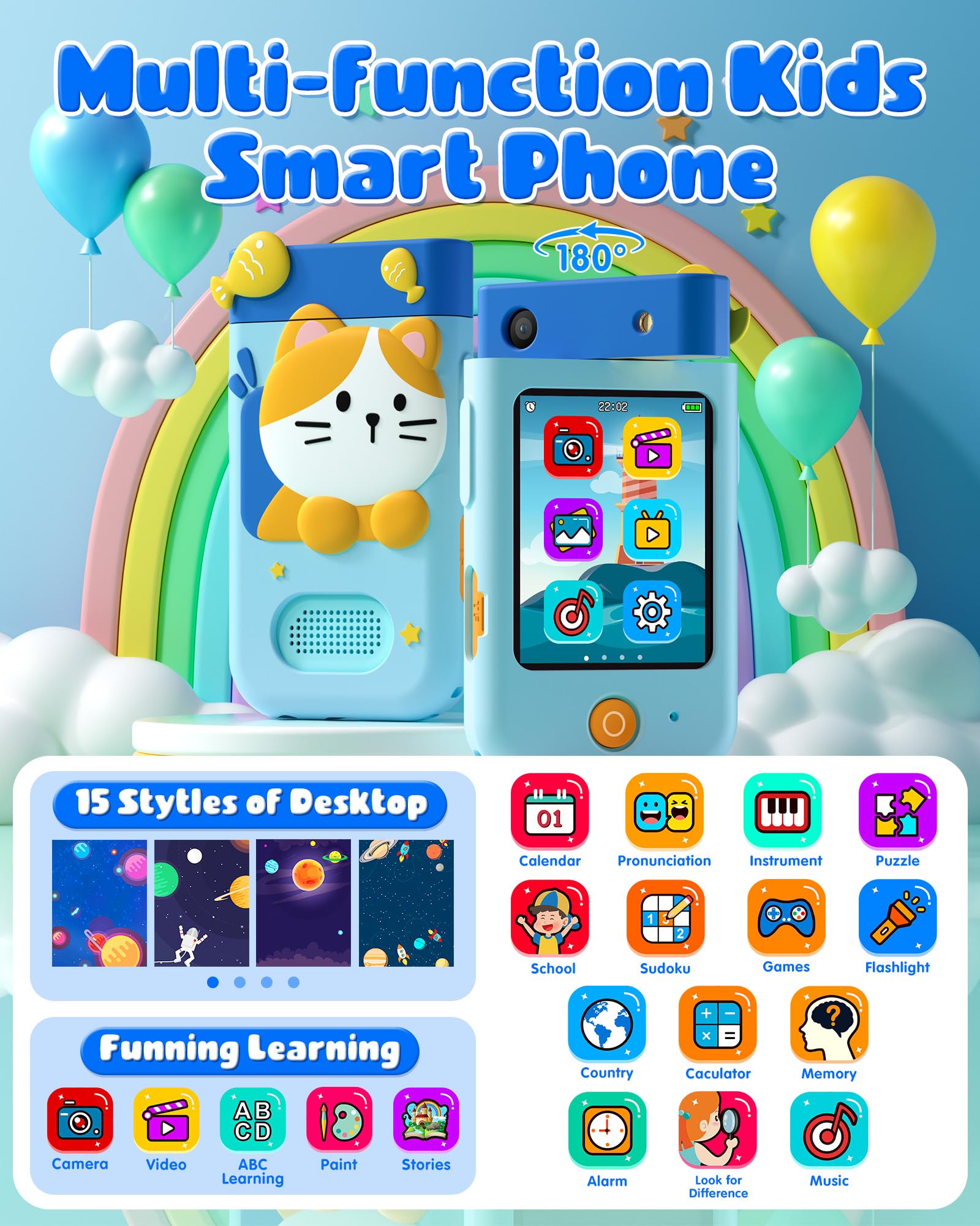 Teléfono inteligente para niños, regalo de Navidad de - Imagen 3