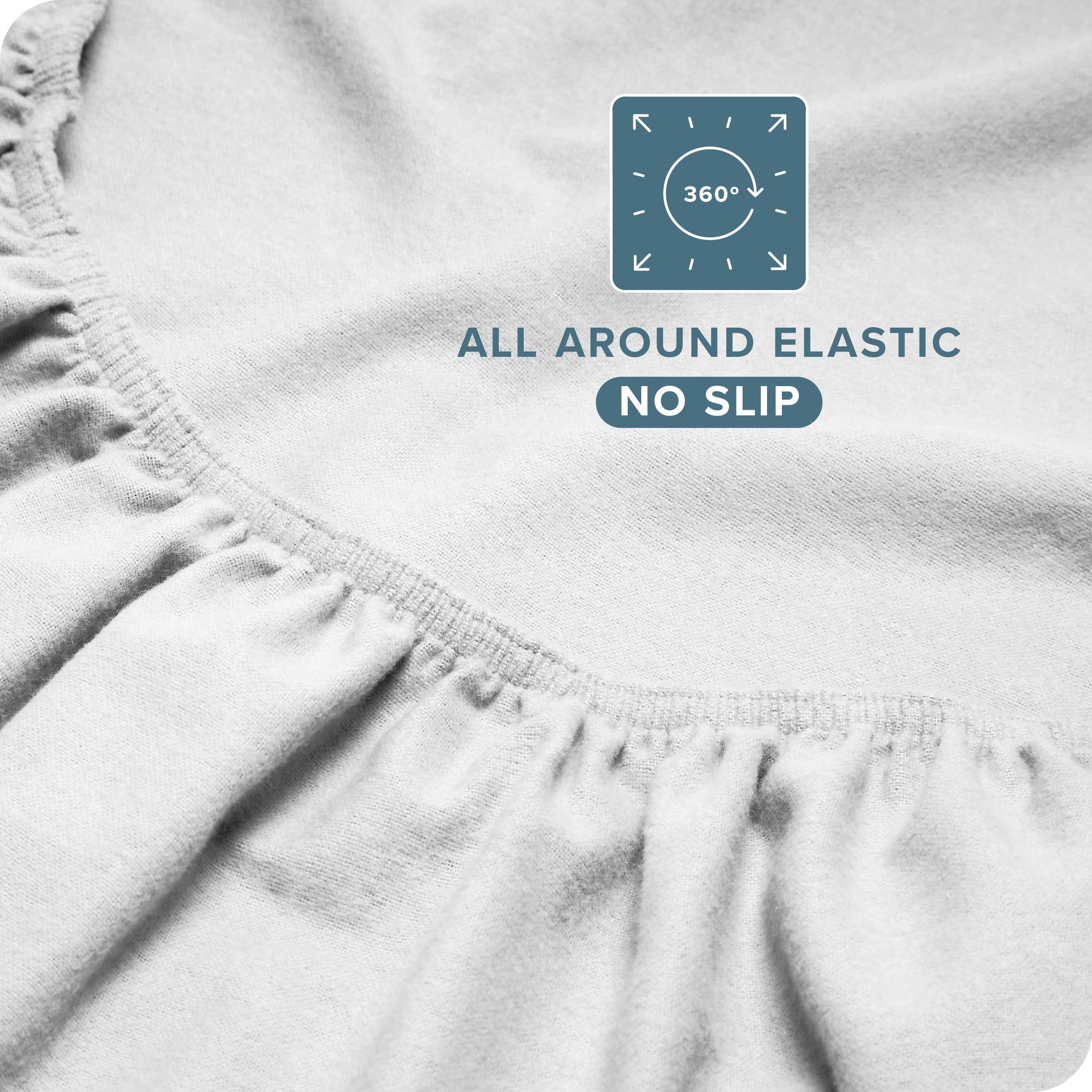 Juego de sábanas de franela Bare Home 100% algodón, suave - Imagen 9