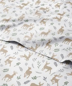 Set de sábanas Reina Navideño con Renos - Juego de Ropa de