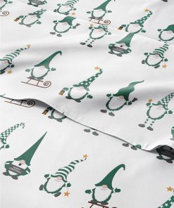 Juego de Sábanas Completo de Navidad Gnomos Verdes -