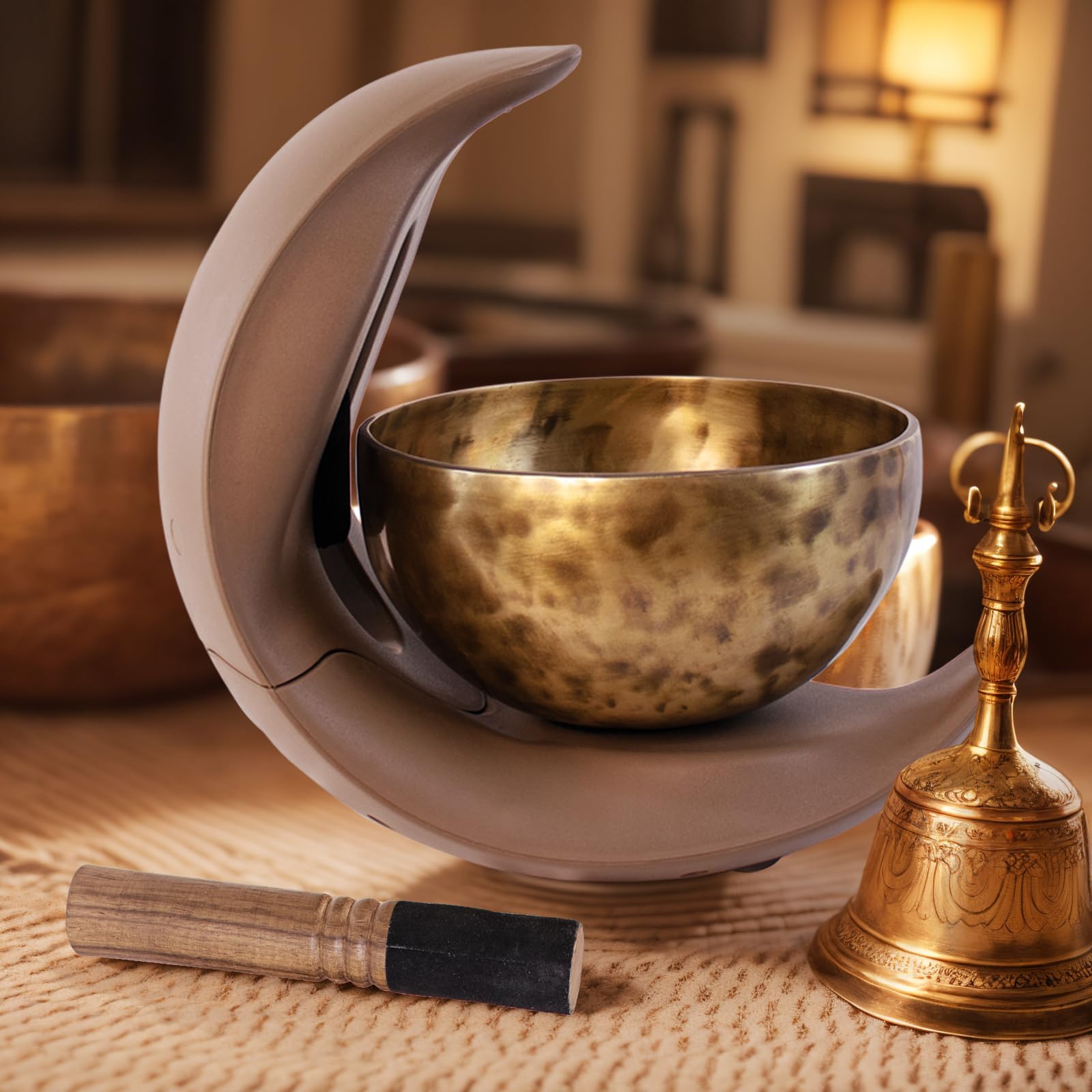 Juego de Cuenco Cantor Automático para Meditación, Yoga,