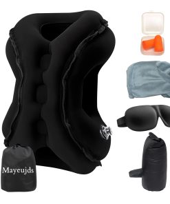 Almohada de Viaje Inflable Mayeujds | -Negro