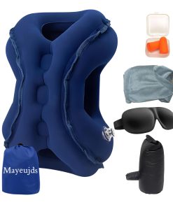 Almohada de Viaje Inflable Mayeujds | -Azul