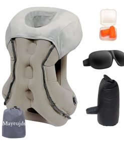 Almohada de Viaje Inflable Mayeujds | -Gris