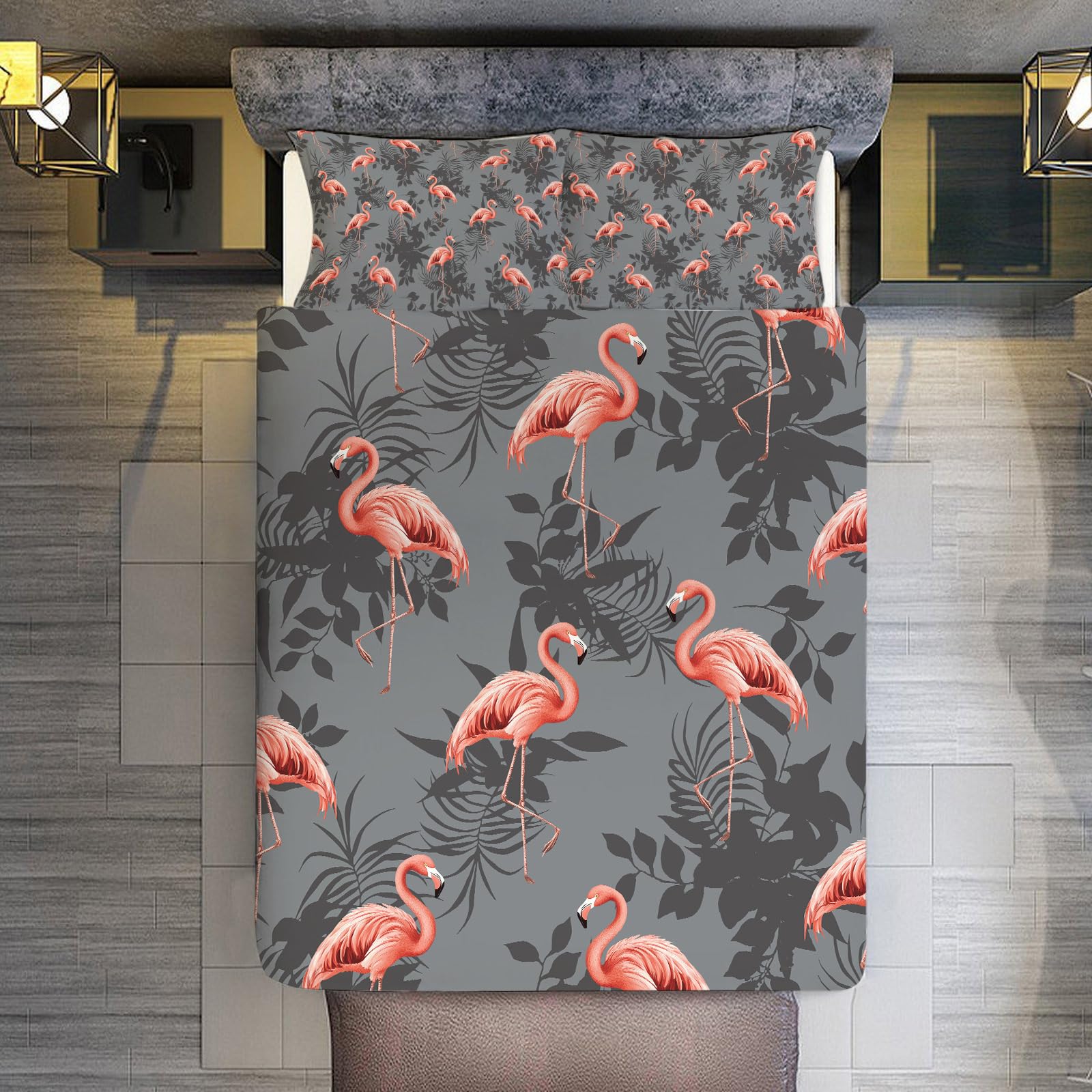 Juego de Ropa de Cama Flamenco Twin Queen King Full Size - Imagen 4