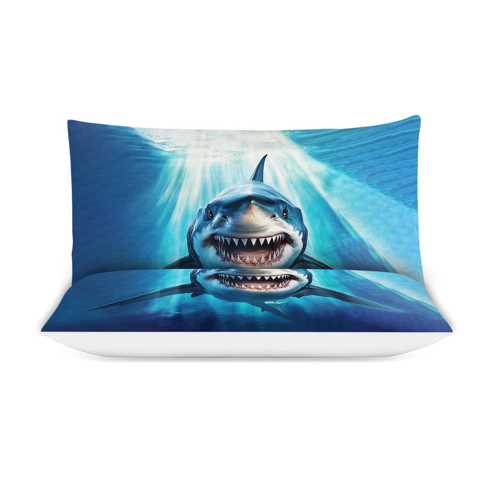 Set de Ropa de Cama de Tiburón para Cama Twin Queen King - Imagen 7