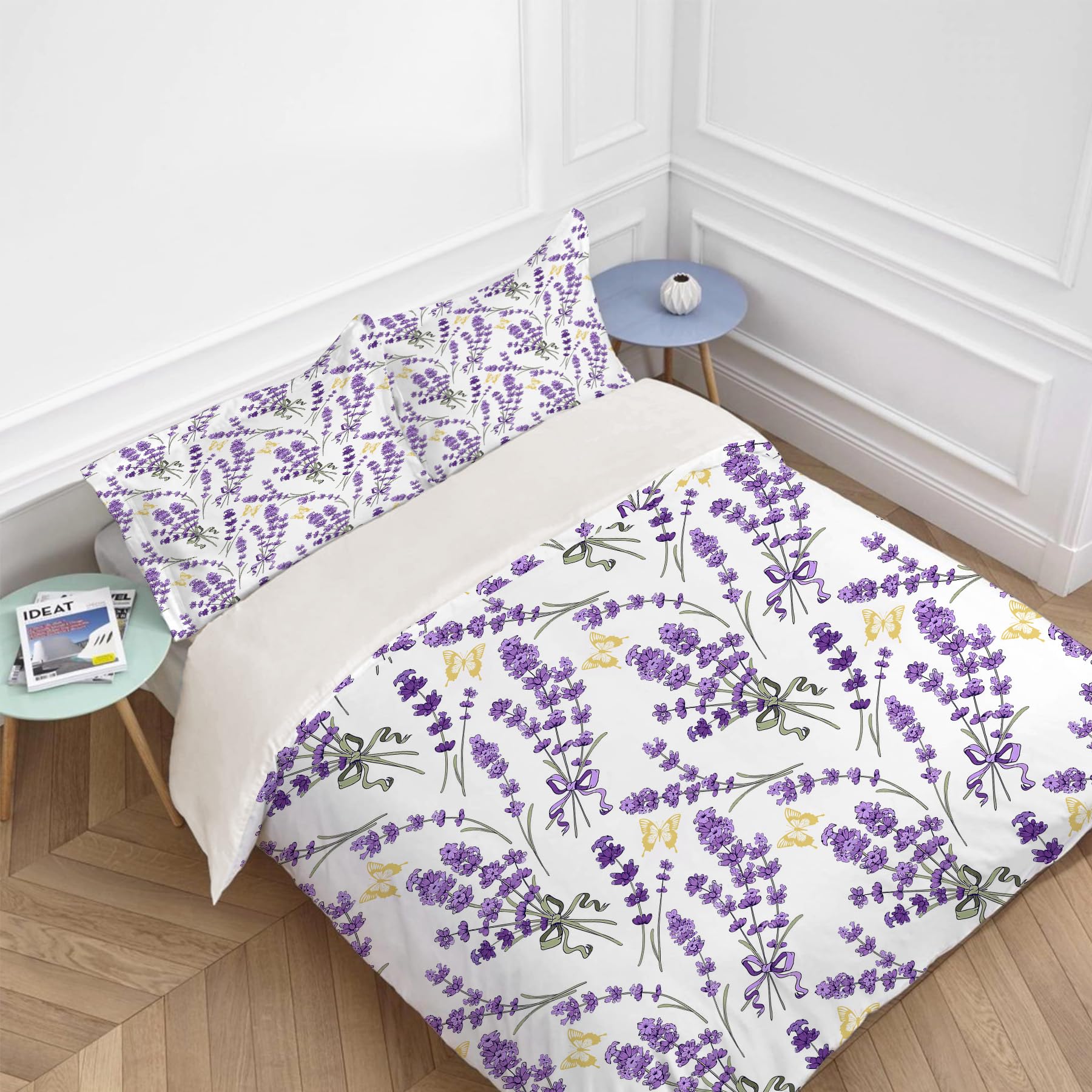 Juego de Ropa de Cama de Lavanda Twin Queen King Full Size - Imagen 3