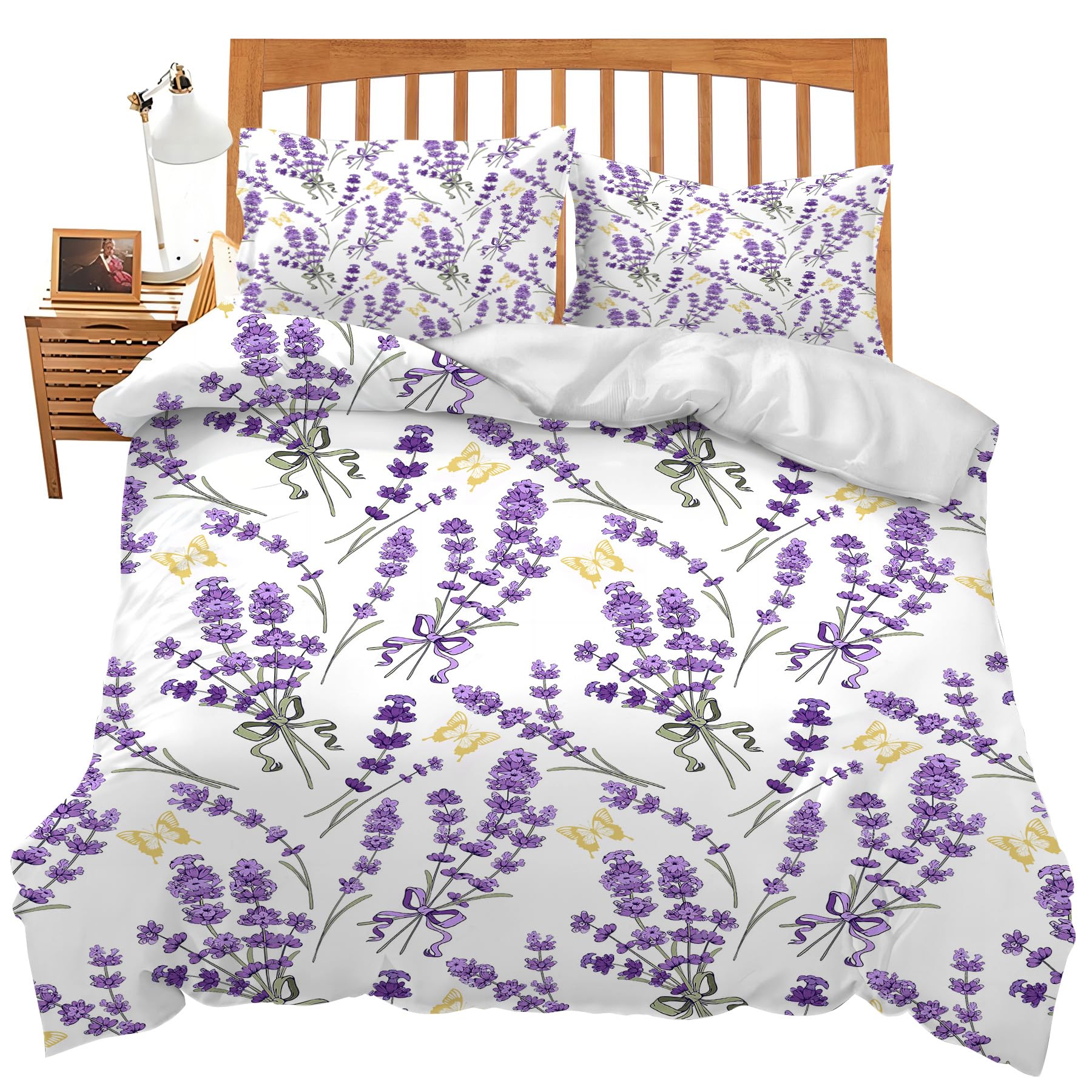 Juego de Ropa de Cama de Lavanda Twin Queen King Full Size