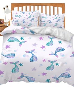 UIAMT Juego de Ropa de Cama Sirena Twin Queen King Full