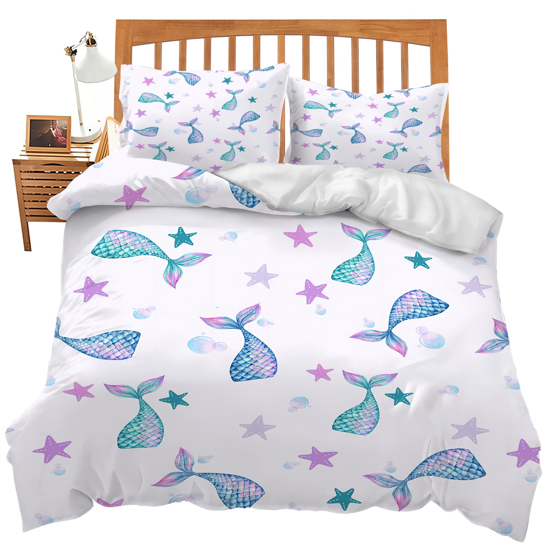Juego de Ropa de Cama de Sirena Twin Queen King Full Size