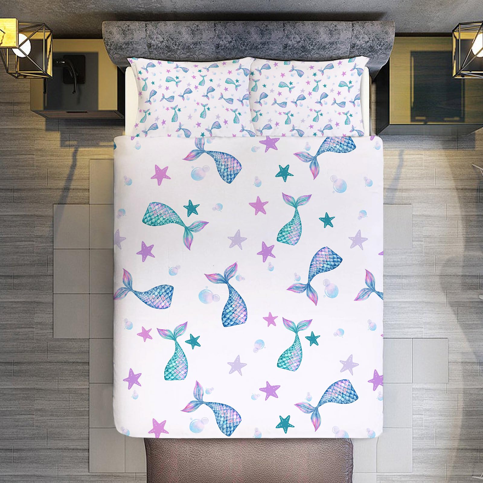 Juego de Ropa de Cama de Sirena Twin Queen King Full Size - Imagen 4