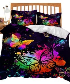 Set de Ropa de Cama Mariposas Coloridas Tamaño Individual
