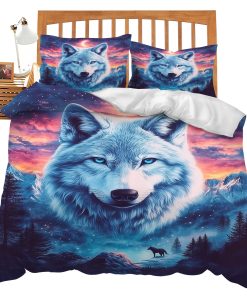 Juego de Ropa de Cama de Lobo Twin Queen King Full Size
