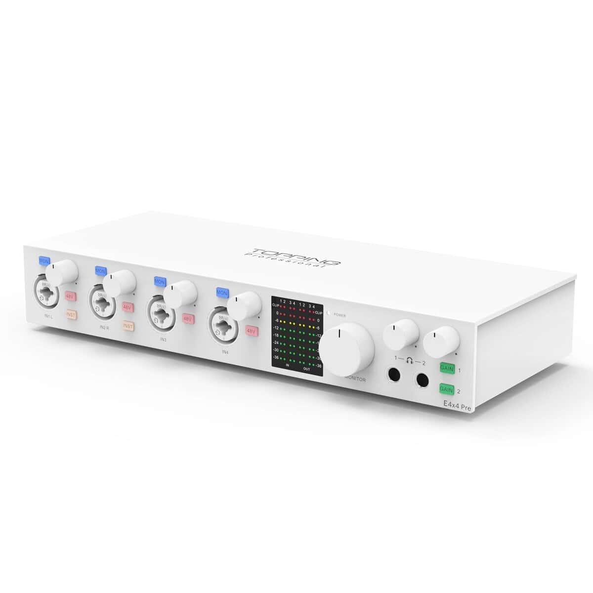 Interfaz de Audio USB TOPPING E4X4 Pre - -Blanco - Imagen 4