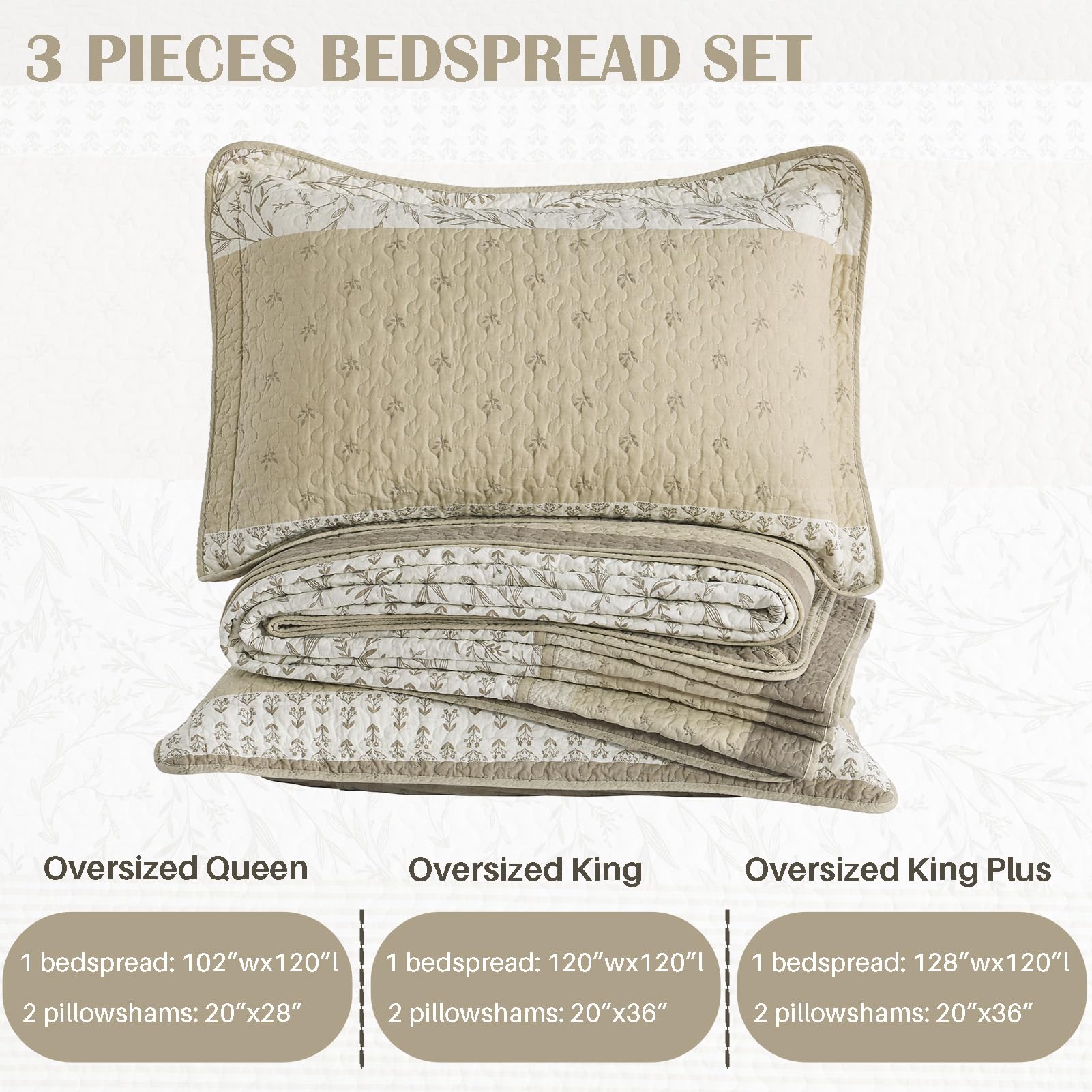 Colcha de Cama King Size Extra Grande de Algodón de - Imagen 7