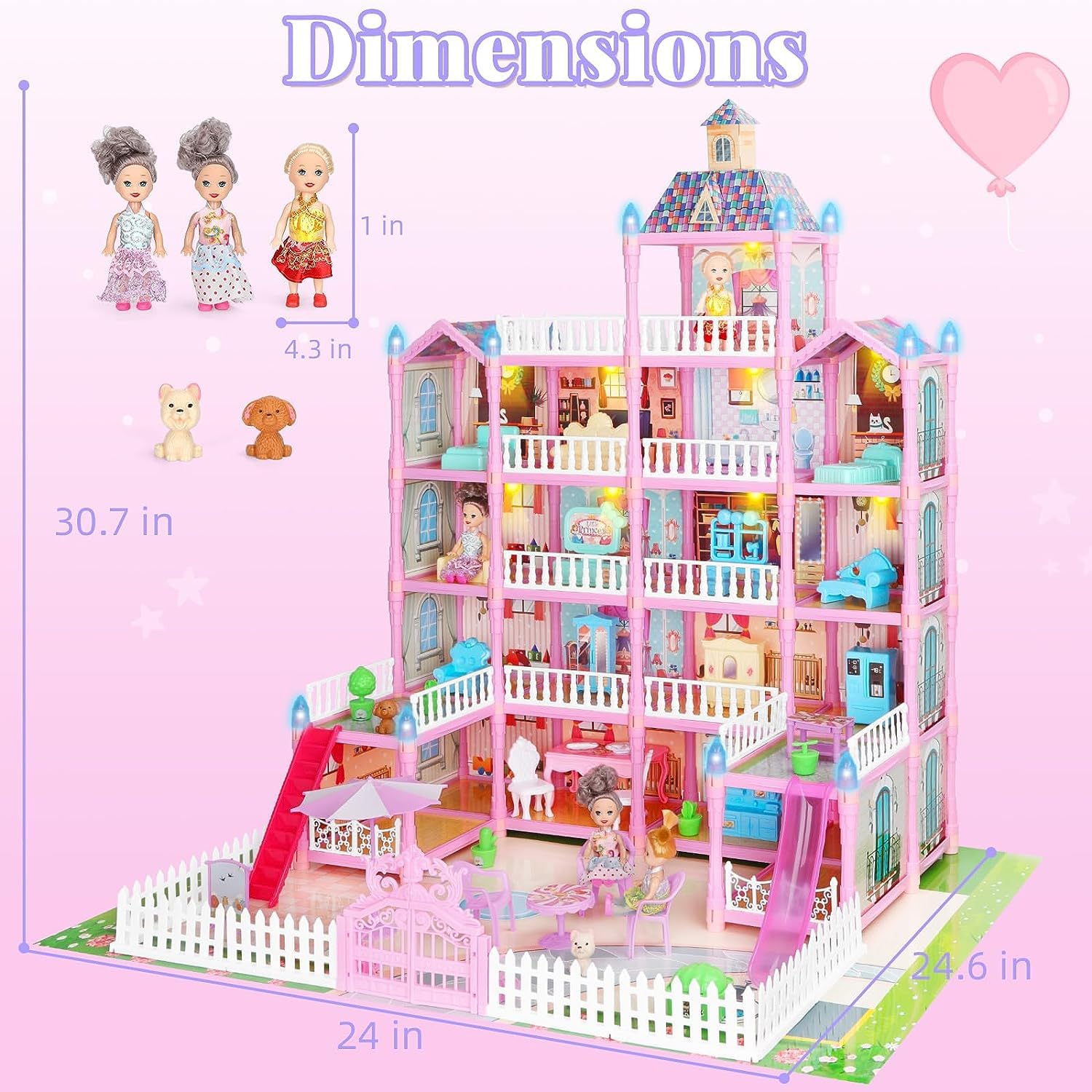 Casa de Muñecas - Casa de Muñecas 4-5 Años con Luces 5 - Imagen 3