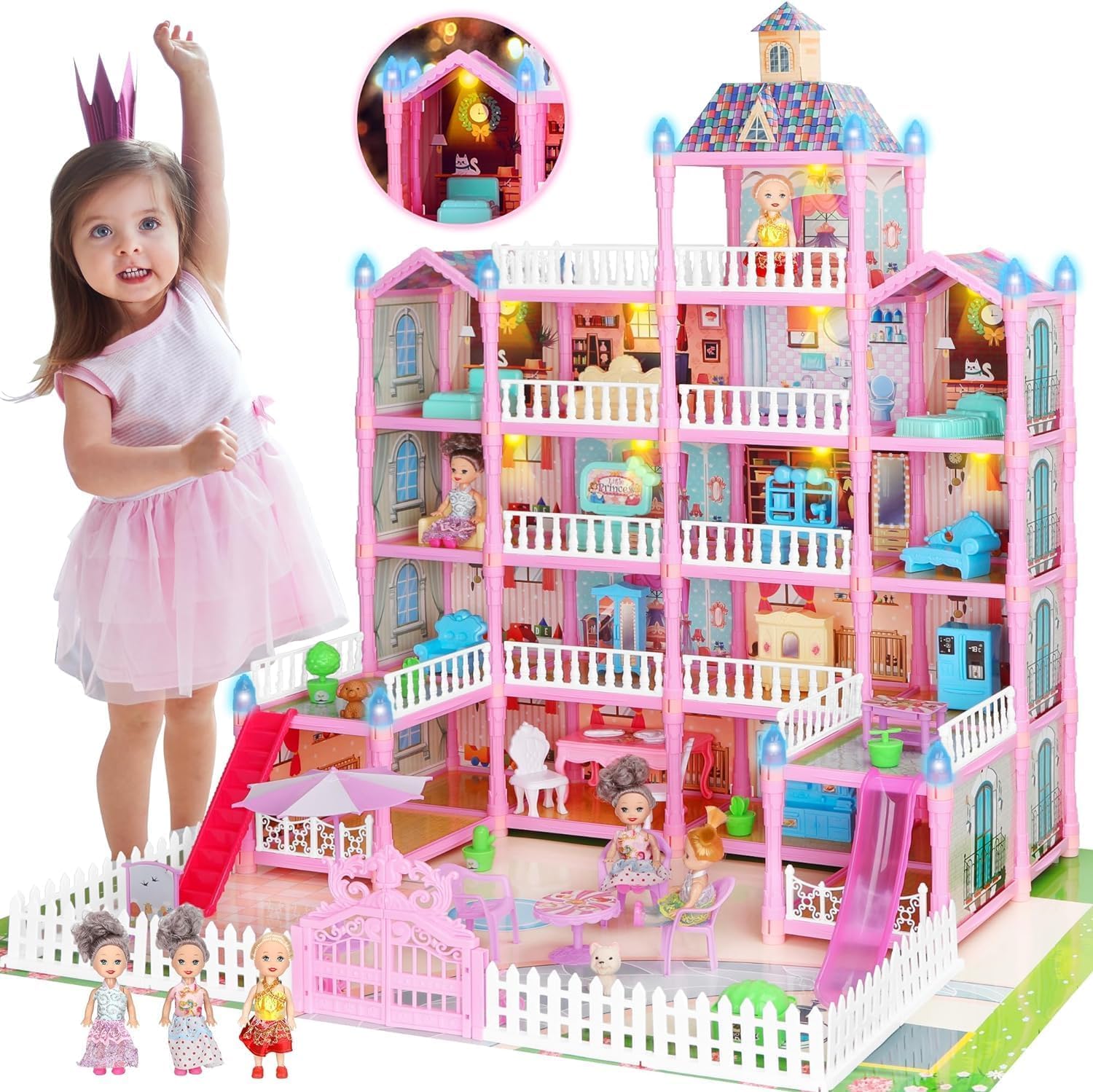 Casa de Muñecas - Casa de Muñecas 4-5 Años con Luces 5