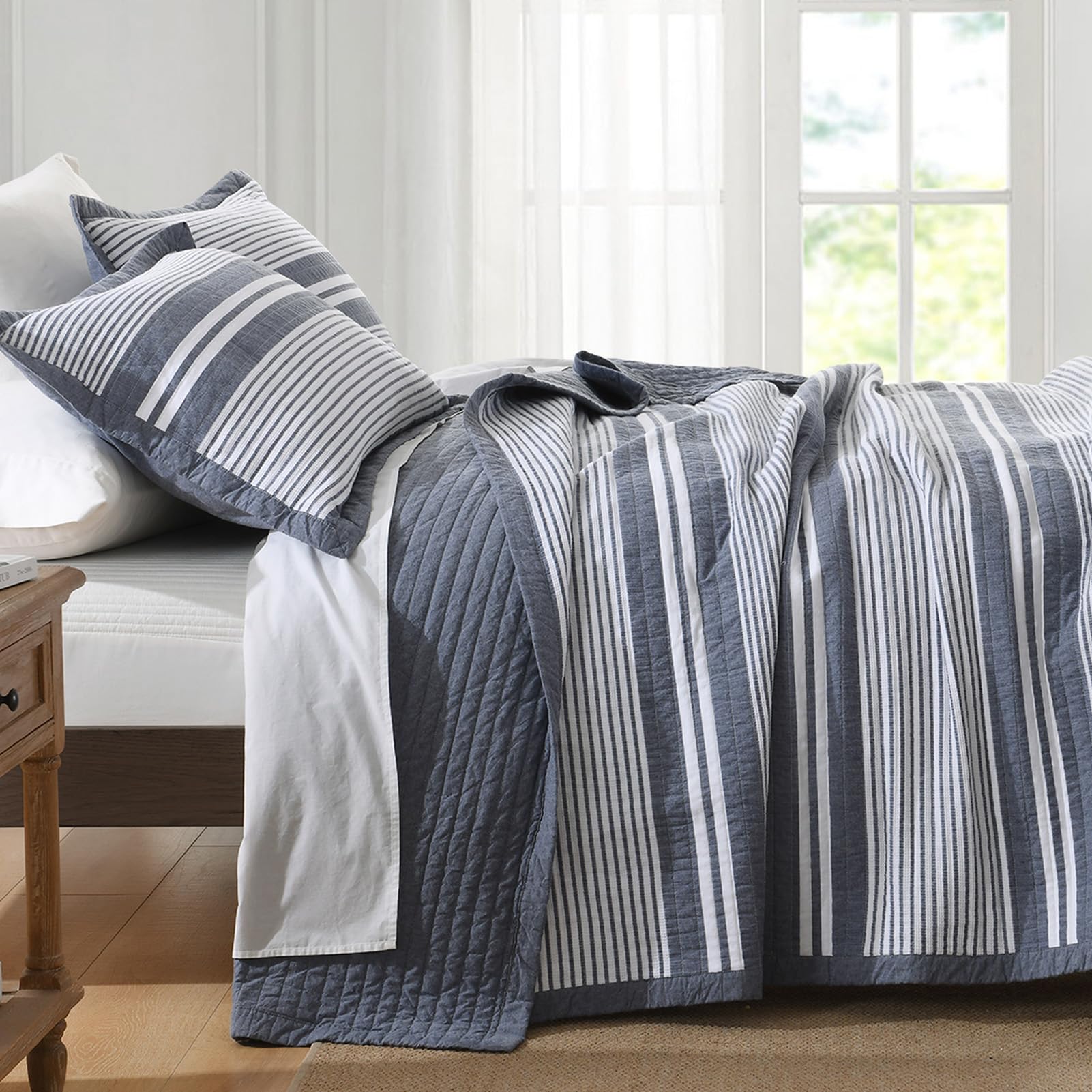 Juego de colcha de 100% algodón tamaño King, Juego de