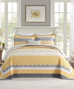 Colcha 102"�120" 100% Algodón Oversized, Reversible Floral