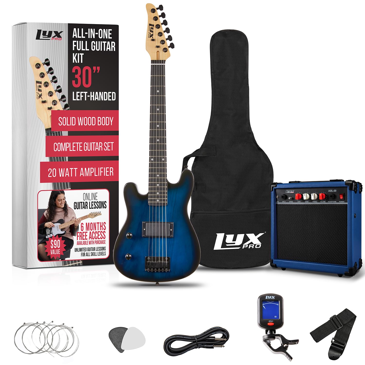Kit de Guitarra Eléctrica para Zurdos de 30 Pulgadas LyxPro