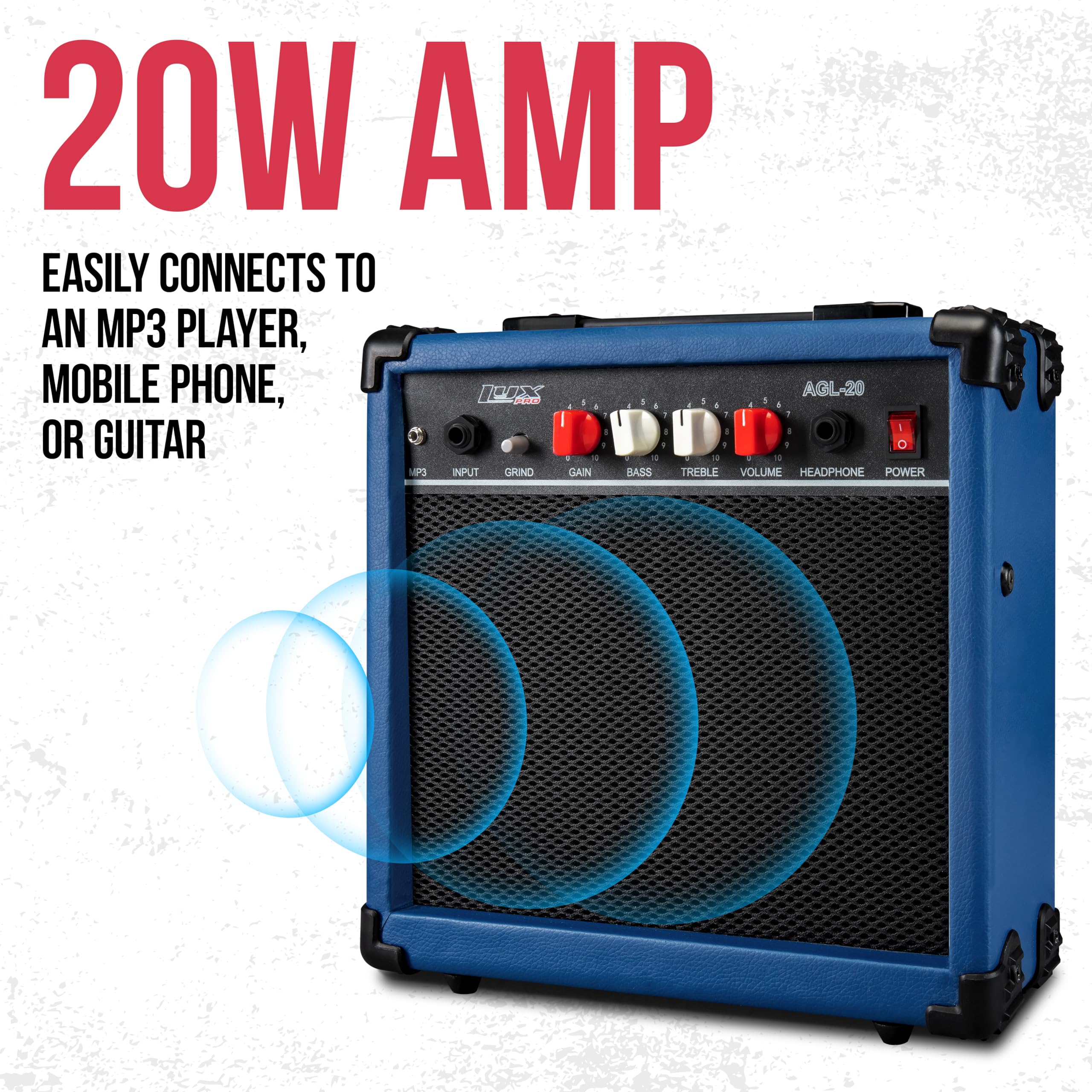 Kit de Guitarra Eléctrica para Zurdos de 30 Pulgadas LyxPro - Imagen 4