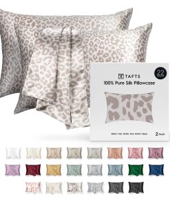 Funda de Almohada de Seda Tafts - 22mm 100% -Leopardo