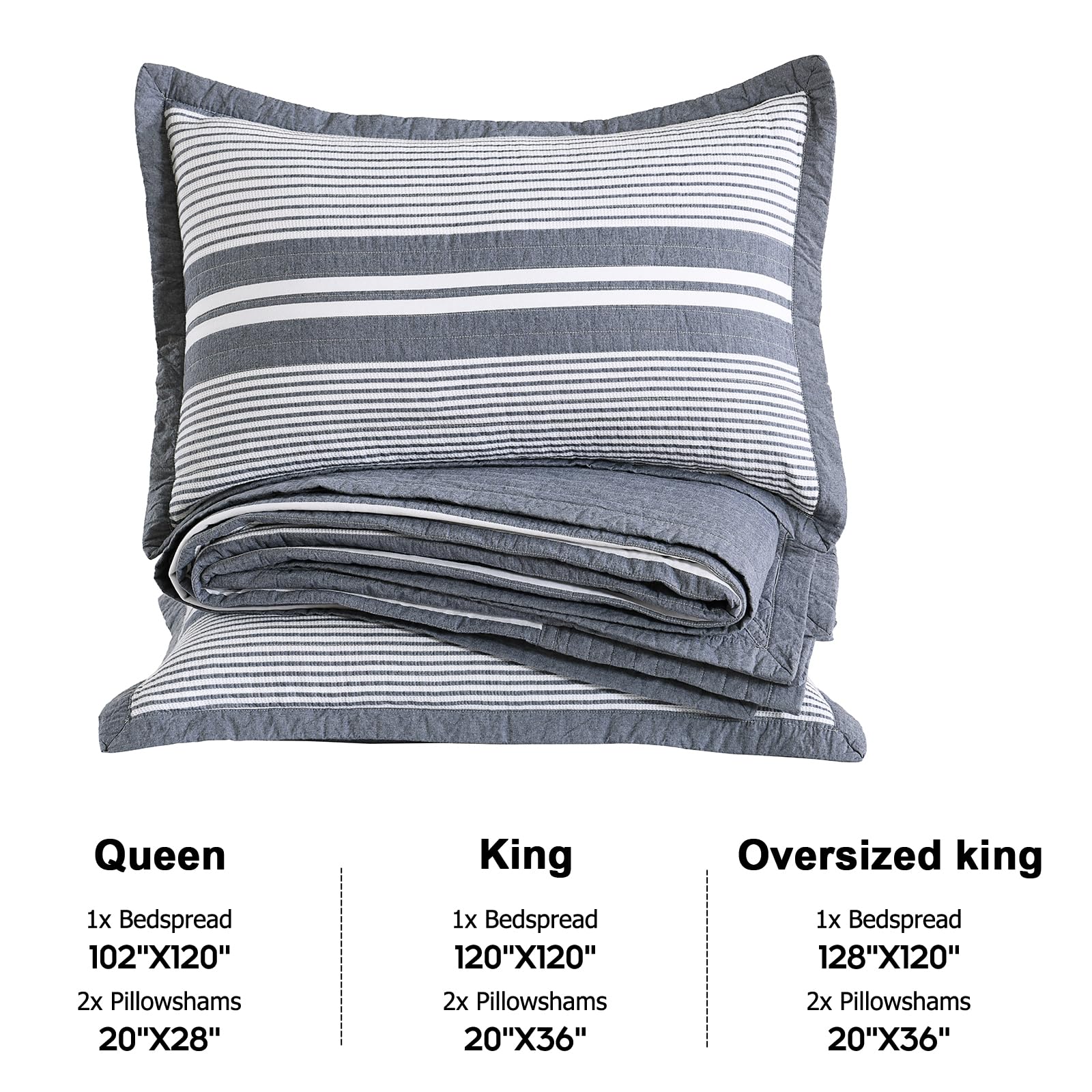 Colcha de cama extra grande king size Finlonte 100% algodón - Imagen 6