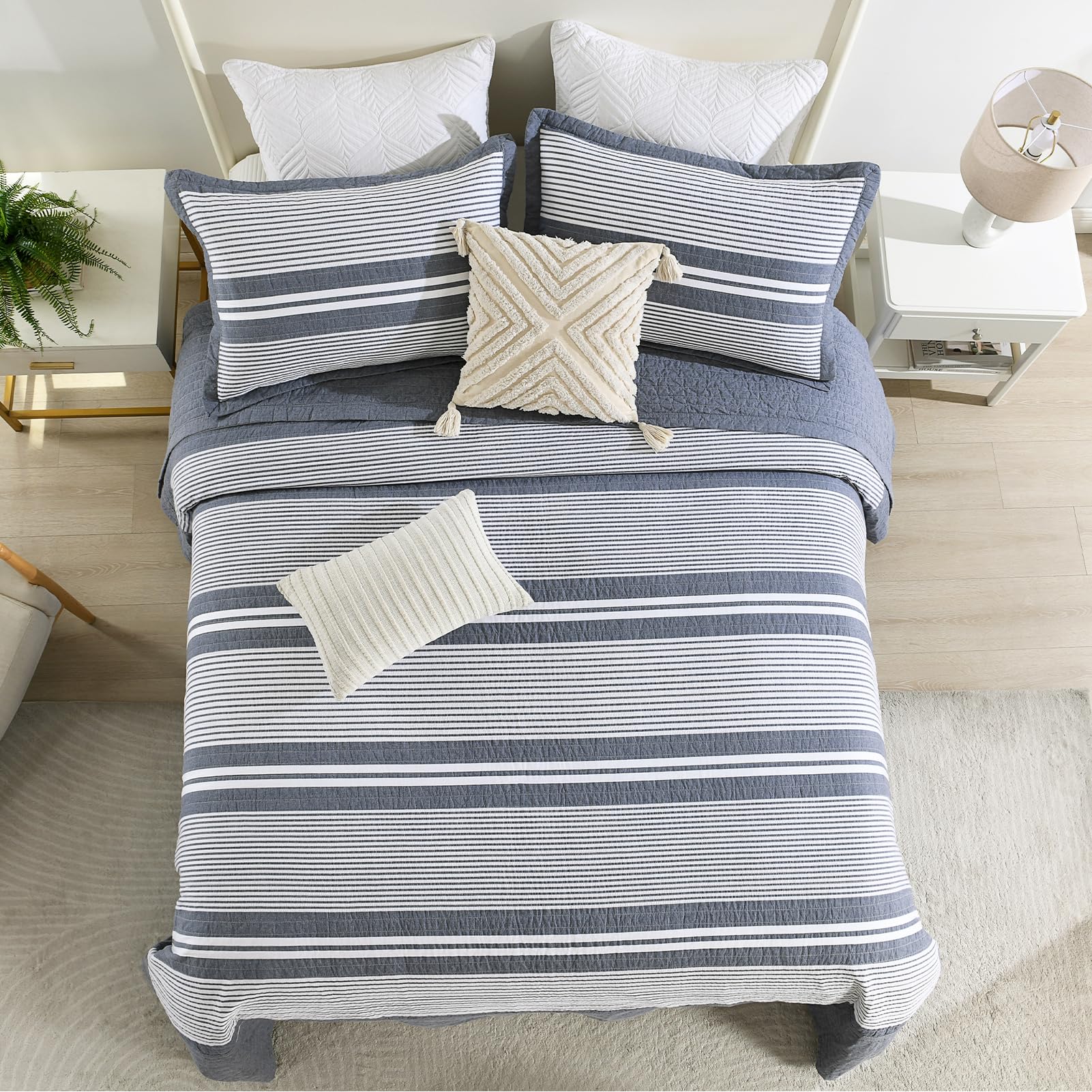 Colcha Moderna King Size DDUOXIN 120" W x120 L - 100% - Imagen 9